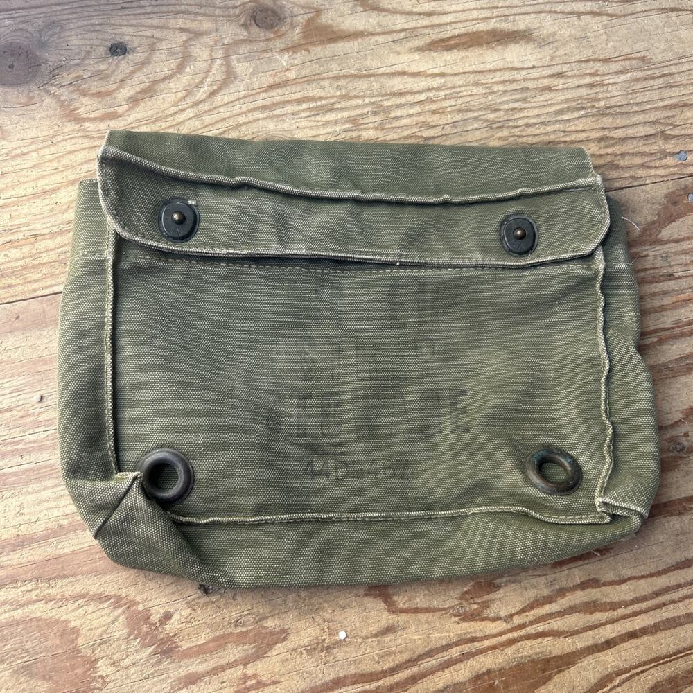 WWII ERA US ARMY MEDICAL CORPS CANVAS LITTER STRAP STOWAGE OR STORAGE POUCH